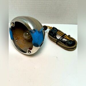 1933-36 Ford Tail Light housing, Blk Assy, SS Rim (READ) OEM